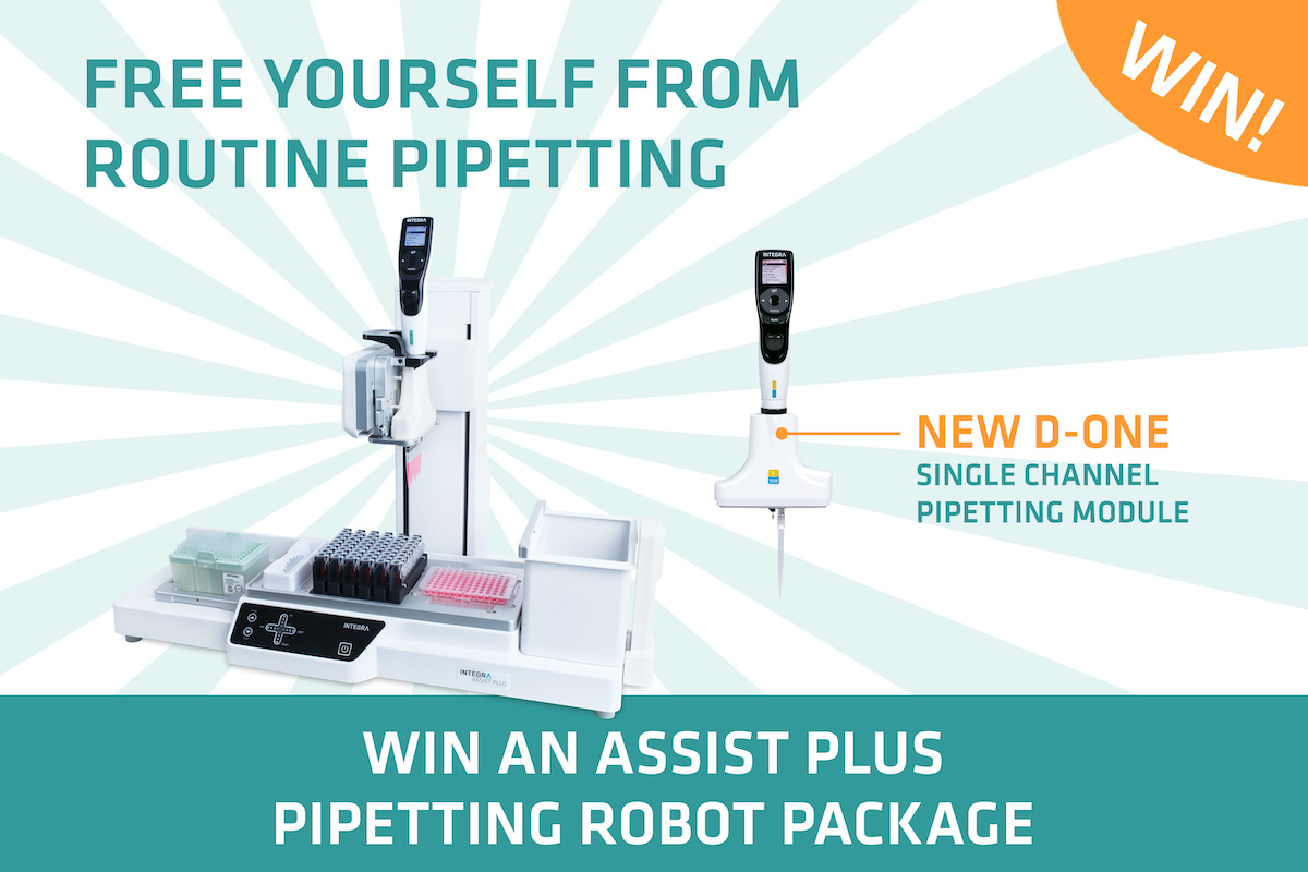 Win an INTEGRA ASSIST PLUS package with DONE single channel pipetting